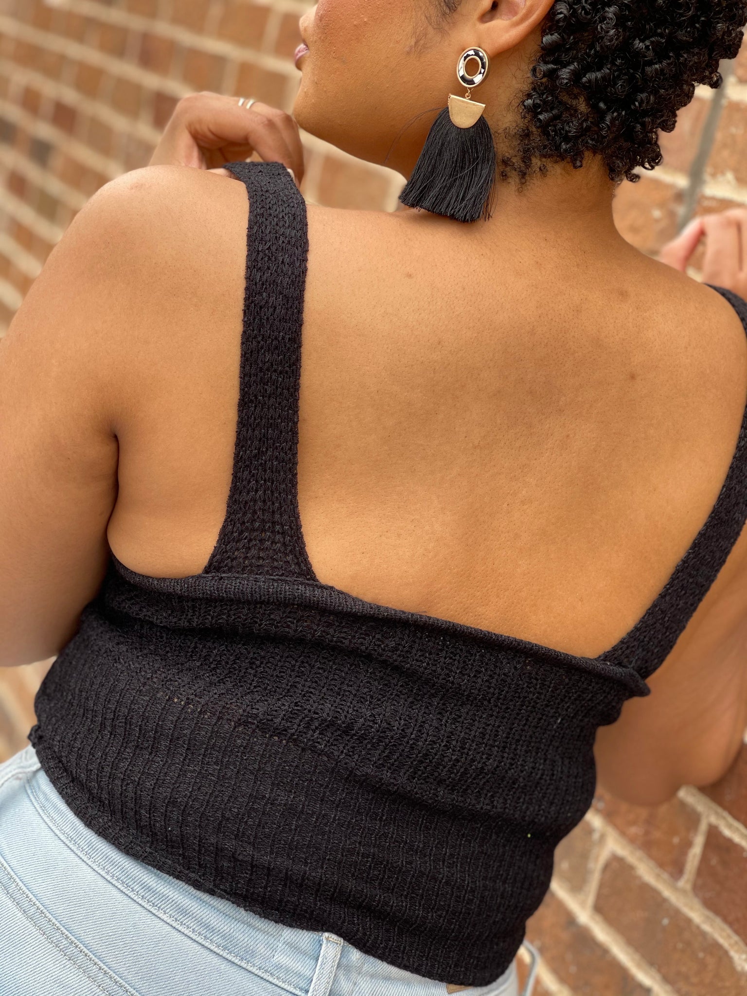 Knitted crop tank